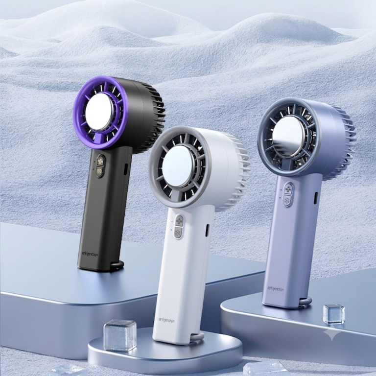 Handheld Turbo Fan with Ice Cooling Pad 产品图片